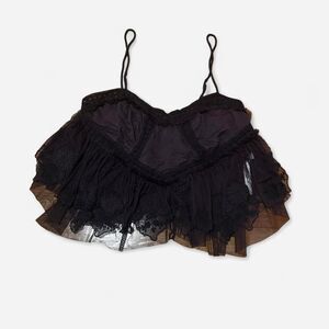 Free People Women's Black and Purple Blouse